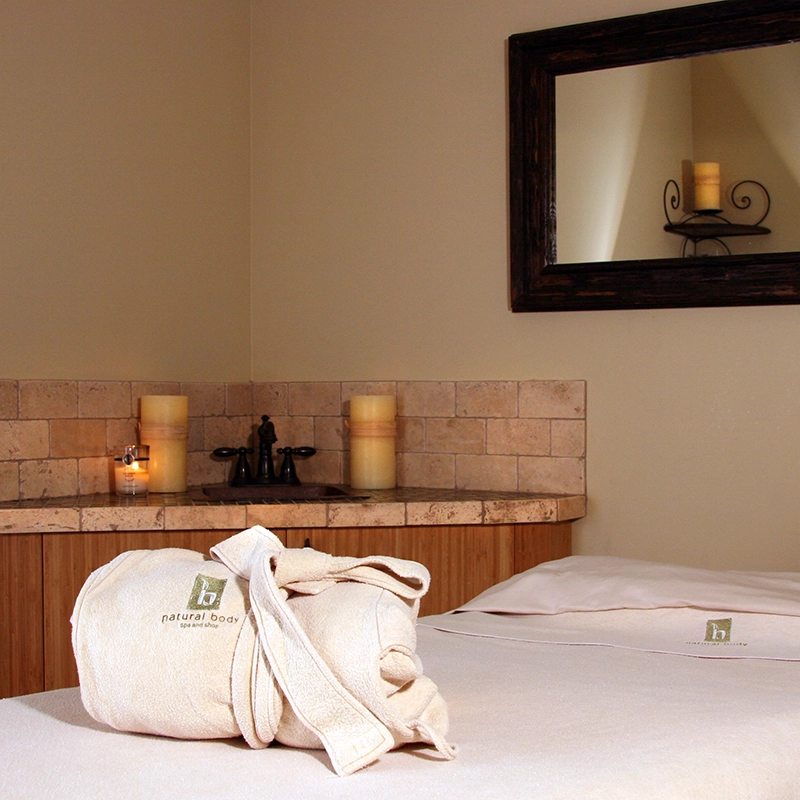 Natural Body Spa robe in day spa room