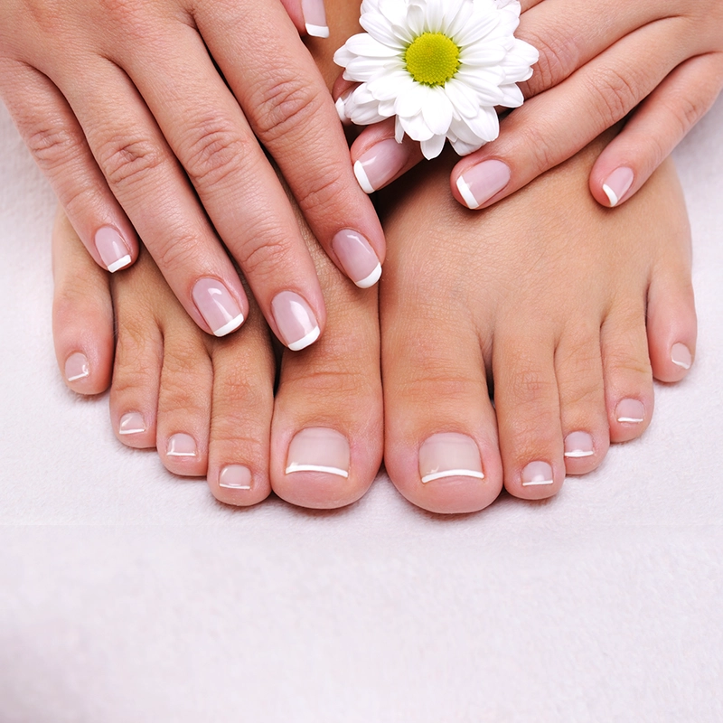 manicured hands and feet