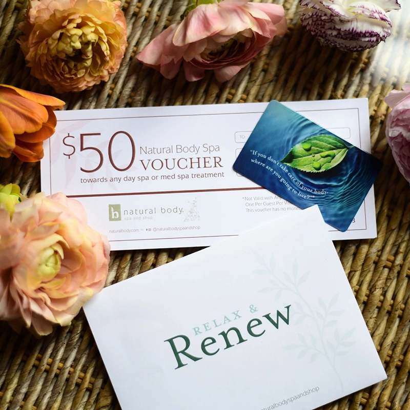 Natural Body gift card and $50 voucher