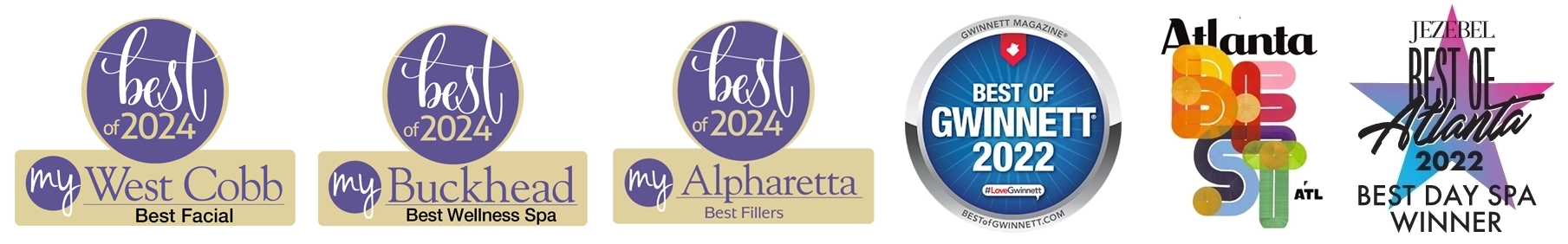 Best Facial in West Cobb, Best Self Best Massage Therapy 2024, Best of 2024 My Decatur Best Massage Therapy,  Best of Gwinnett, Atlanta Best - Jezebel Best of Atlanta, Best of BestSelf 2022 Best Day Spa