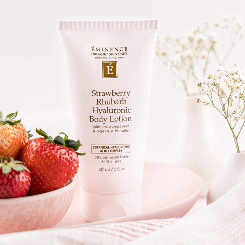 Eminence Organic Strawberry Rhubarb body lotion